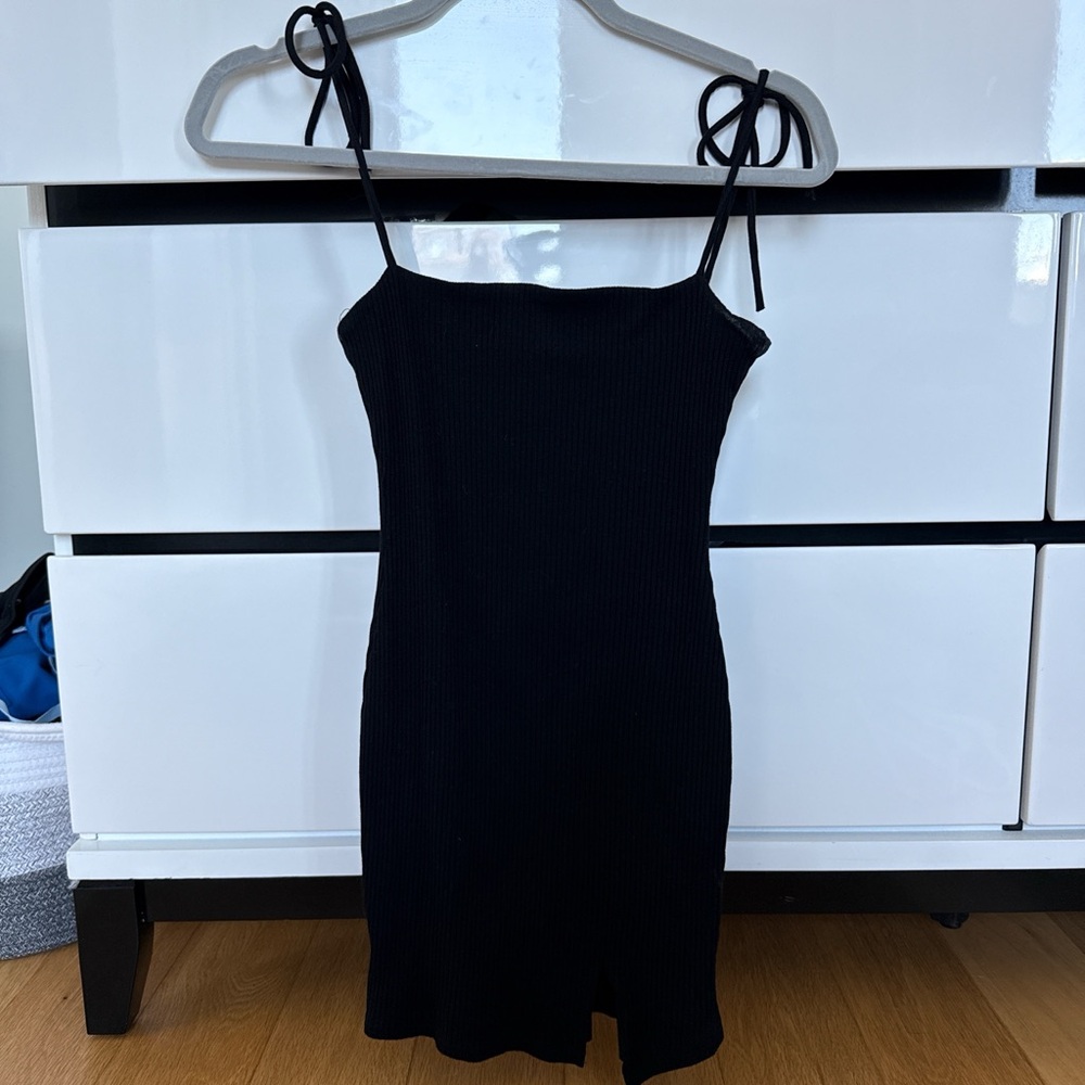 Princess Polly Black Mini Dress with Spaghetti Straps